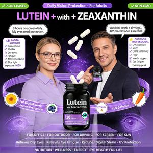 Suplemento Dietético <span class=keywords><strong>de</strong></span> Luteína y Zeaxantina <span class=keywords><strong>de</strong></span> Arándanos OEM en Cápsulas Blandas para la Salud Ocular y el Apoyo Inmunitario, 120 Cápsulas por Botella para Adultos - Product Image 4