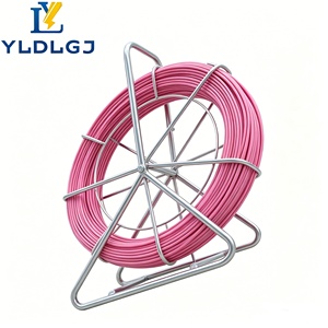 YILI Profesional, Varilla de Fibra de Vidrio Rosa de 6mm y 150m, Anti-Rotura, para Empujar y Tirar, <span class=keywords><strong>con</strong></span> Marcas de Precisión para Trabajos en Sitio - Product Image 3