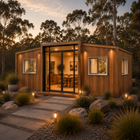 Maison extensible à double aile de 20 pieds pour bureau de jardin en Californie, mini-maison modulaire préfabriquée de luxe avec cuisine et salle de bain, certifiée UL