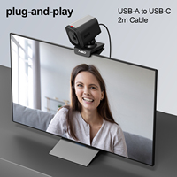 NBD Micrófono de alta calidad Cámara web 1080p Hd Cámara web Cámara personalizada Pc Usb Computadora Webcam
