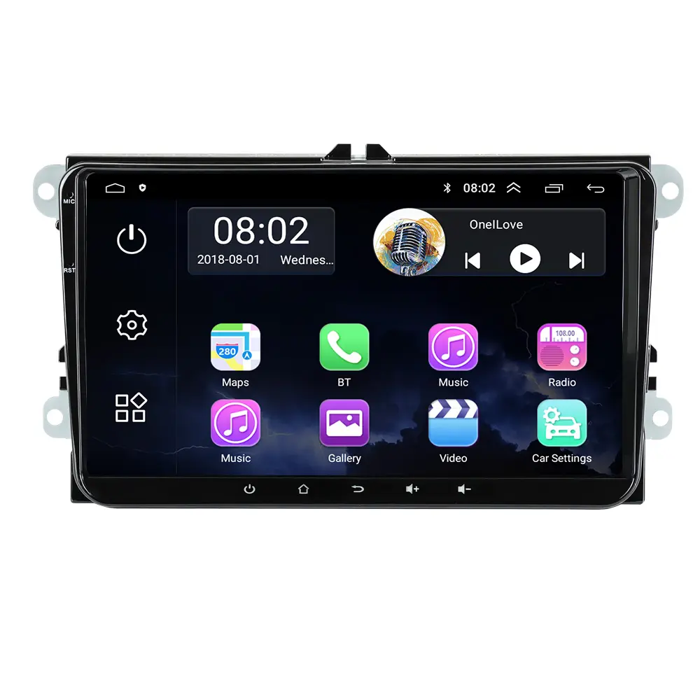 Radio Mobil Video 9 Inci Android 11, Pemutar DVD Sentuhan Penuh untuk VW, Radio Otomatis Audio GPS RDS WIFI Mirror Link Stereo Radio Otomatis