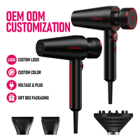 Sèche-cheveux FirePhoenix M1Plus 2200W 90000RPM 25m/s sans balais ionique LCD 16 modes 2 embouts magnétiques 450g double tension 127-240V