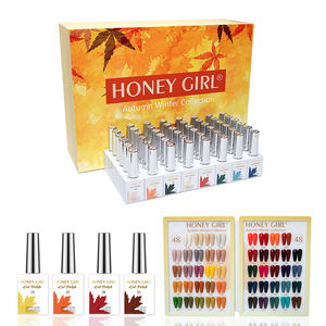 HONEY GIRL Ensemble de <span class=keywords><strong>vernis</strong></span> à ongles en gel inodore 48 couleurs à haute teneur en pigment <span class=keywords><strong>Semi</strong></span>-<span class=keywords><strong>Permanent</strong></span> UV Polish Newest French and Designer Style - Product Image 2