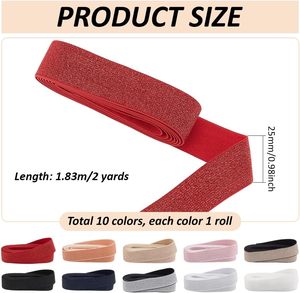 Bracelet respirant en tissu, nylon et polyester tissé, élastique métallique coloré sur mesure pour robes - Product Image 2