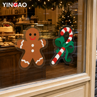 Autocollants de Noël transparents personnalisés pour fenêtres, adhésifs imperméables, autocollants transparents pour décorer les murs et les fenêtres de Noël