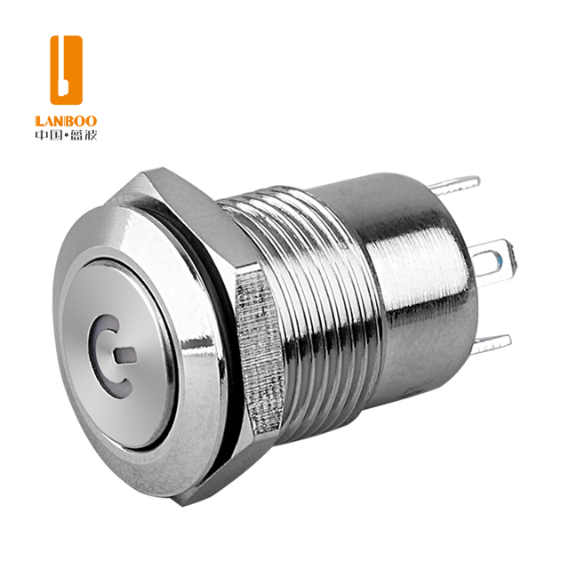 LANBOO Momentary or Latching 12mm Illuminated Push Button Mini Metal Switch