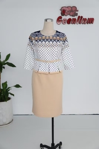 Exquisite Polyester Woven Floral Lady Elegant Church Dresses Spandex Plus <b>Size</b> Single Dress for plus <b>size</b> african women - Product Image 3