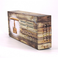 Juego de Cajas de Envío para Cosméticos con Acabado Mate y Diseño de Madera Colorido, Hechas con Materiales Reciclados