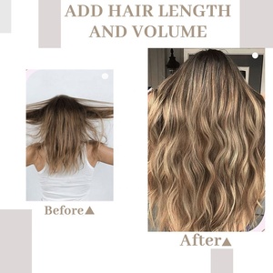 Extensions de cheveux à clips GLADYS, 4 pièces, tête entière, 22 pouces de long, cheveux synthétiques bouclés ondulés, naturels, pour femmes et filles - Product Image 2