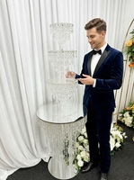 Vases dorés de mariage, centres de table, supports à fleurs en cristal, chandeliers, vases à fleurs pour tables de réception, décoration de fête et de maison