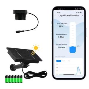 Ультразвуковой датчик TLC2326-WF-S Smart Tuya WiFi для автономных систем на солнечной энергии, индикатор уровня жидкости (вода, масло, топливо) до 3 м для наружного применения - Product Image 1