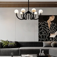 Lustre en laiton et albâtre de style luxueux, finition dorée élégante et moderne, hauteur réglable, luminaire LED d'intérieur pour salon, maison, bureau