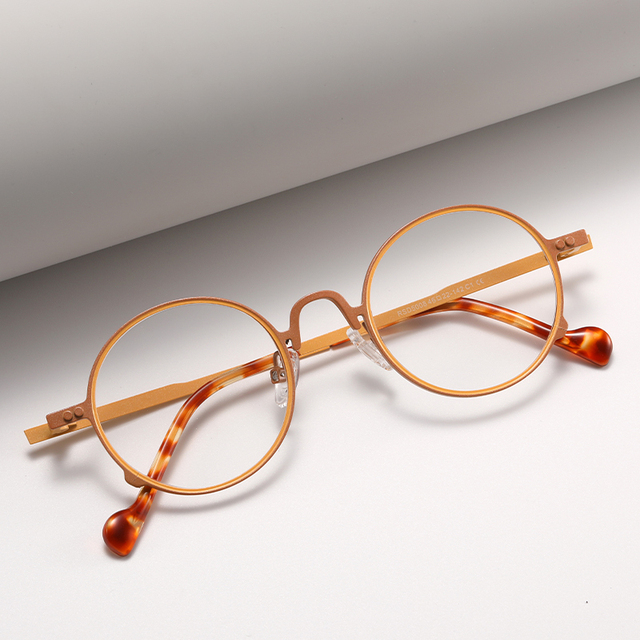 Optical Frames Fengchao Manufacturer Luxury Durable Lightweight Full-Rim Metal Solid Optical Frames for Unisex Reading Glasses