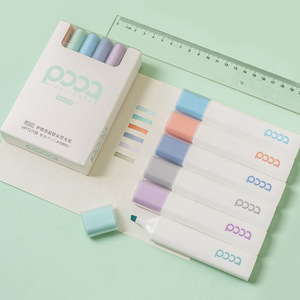 Imple-Juego de rotuladores de gran capacidad para estudiante, 6 paquetes de bolígrafos creativos de colores soleados y suaves, protección para los ojos - Product Image 1