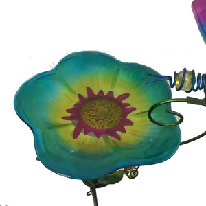 Solar Garden <b>Bird</b> <b>Feeder</b> With Dragonfly Design Metal Stake Outdoor Lighting Water Resistant LED Light Rechargeable - Product Image 4