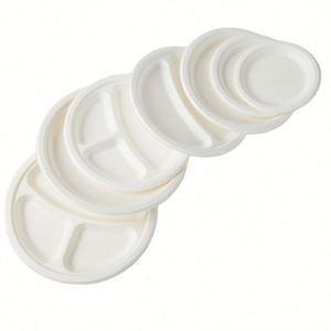 Platos Biodegradables de Almidón de Maíz, Platos Desechables para Comida, Vajilla para Restaurantes, Venta al por Mayor para Fiestas - Product Image 4