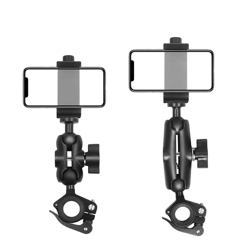 Motorcycle Bike Rearview Mirror Rod Pole Phone Holder Action Camera Bracket Mount bicycle 360 detachable phone holder