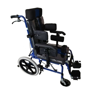 Silla de Ruedas Manual Pediátrica de Acero Ligero con Certificación CE, Plegable, 15-18 kg, Ayuda de Rehabilitación para Viajes en Casa, Silla de Ruedas para Parálisis Cerebral - Product Image 2