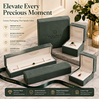 Ensemble d'emballage de bijoux en velours de luxe, boîte cadeau personnalisée avec logo, boîte de rangement pour bagues, colliers, boucles d'oreilles, bracelets