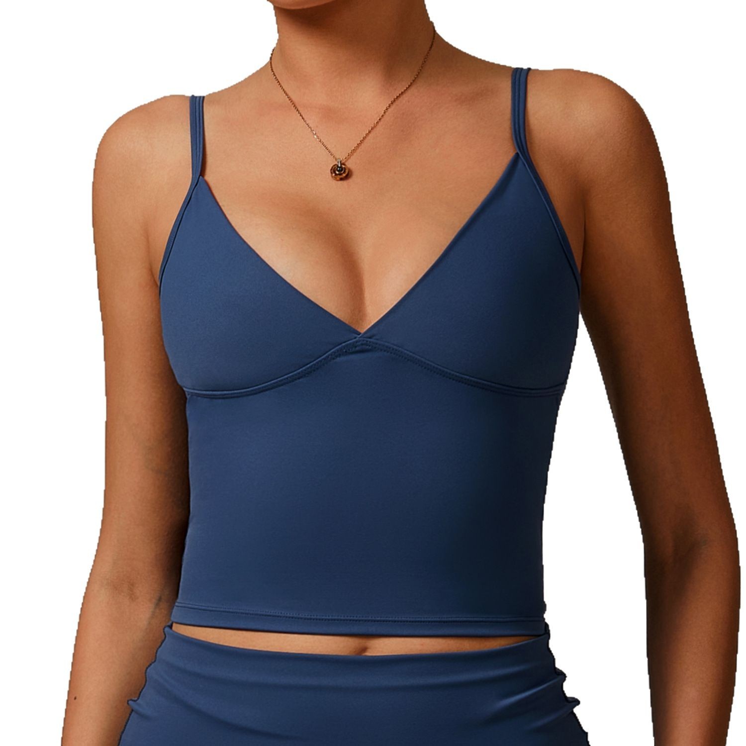 Eco-Friendly Tight Yoga Vest Breathable Casual Outer Wear Versatile Seamless Spandex/Nylon Four-Way Stretch Skinny Fit Front