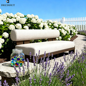 Table de canapé d'extérieur moderne en aluminium Ensemble de poufs avec design confortable pour villa et <span class=keywords><strong>jardin</strong></span> - Product Image 5