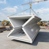 Maison conteneur préfabriquée pliable en kit + Cabine modulaire portable + pour l'aventure en camping en plein air