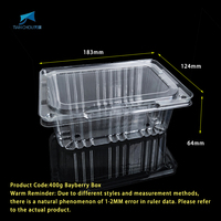 Boîtes alimentaires rectangulaires jetables en plastique PET transparent recyclable, emballage blister avec couvercle