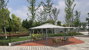 Patio Pabellón Jardín exterior Pergorla <span class=keywords><strong>Luna</strong></span> Gazebo <span class=keywords><strong>de</strong></span> metal con toldo - Product Image 2