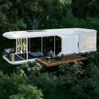 Maison Modulaire en Acier Haute Résistance Style Design Moderne Apple Cabin Maison Capsule Préfabriquée Extérieure Bâtiment de Bureau Centre Commercial