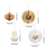 Ornements de Noël en papier nid d'abeille 3D, décorations suspendues pour sapin de Noël, boules de Noël nordiques, décoration festive pour la maison, le magasin, le plafond