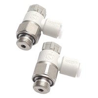 Banyak 2 buah As2201fg-g01-06a Flow Control Elbow, G1/8 hingga 6mm Od Tube, 1.0mpa Baru, Asli, Tersedia, dengan Garansi Satu Tahun.