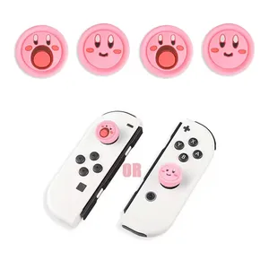 4 pièces/pour Nintend <span class=keywords><strong>Switch</strong></span>/OLED/Lite Joystick Caps Accessoires de jeu Lot Mignon Rose Silicone ThumbStick Grips Analogique Joystick Caps - Product Image 5