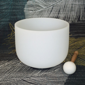 Âm thanh chữa bệnh Chakra ghi chú cổ điển trắng mờ thạch anh pha lê hát Bát 440Hz 432Hz tinh thể thạch anh hát bát - Product Image 6