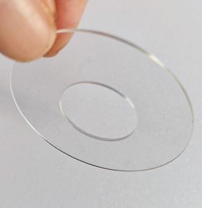 <b>Thickness</b> 1mm Clear Laser Cut Acrylic <b>Ring</b> Shape 50mm Round Guangdong Made A4 Sample Size - Product Image 3