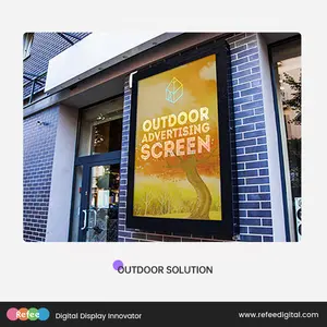 Wasserdichte außenwerbung bildschirm tv hoher helligkeit schlanke event video display wand montieren lcd panel zeichen billboard