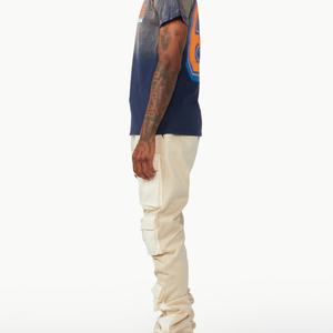 Pantalones Vaqueros Rectos Lvory para Hombre, Logotipo Personalizado, Frente Plano, Lavado de Color, Primavera, Ecológicos, Transpirables, Pantalones Cargo Lisos - Product Image 4