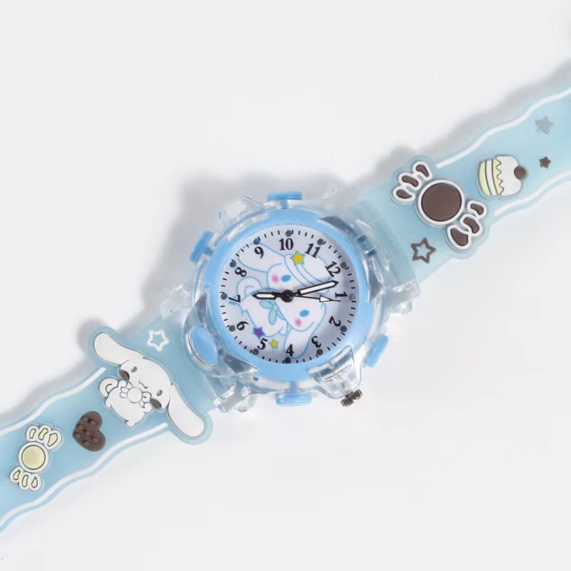 Chien cannelle bleu clair lumineux 3D