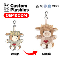 Jouets en peluche personnalisés sur le thème de l'anime, figurines de vaches et chiens, animaux en peluche faits à la main, poupées en peluche, 5/8/12/16 pièces
