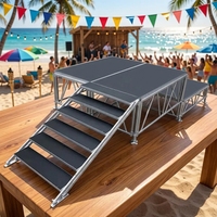 Scène de concert en plein air, scène en aluminium robuste, stable pour les événements de performance musicale