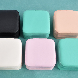 תיבת תכשיטים לעגילים ניידים עגילים ניידים שרשרת תכשיטים בעבודת יד טבעת קטנה יפיפייה - Product Image 3