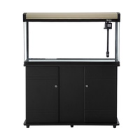 Aquarium écologique en verre Chuanghai 50L pour salon et usage extérieur, avec système sans vidange pour poissons rouges