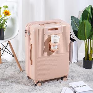2023 Hot Sale Front Opening Multifunctional Suitcase Female Sturdy Durable Small Boarding Light <strong>Pull</strong> Rod Box Travel Luggage - Product Image 1