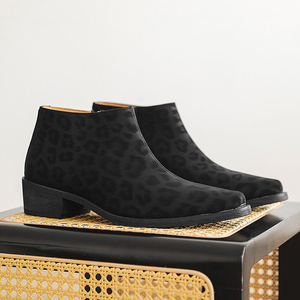 Botas para Hombre con Tacón Grueso Versátiles, Botas Cortas Delgadas que Aumentan la Estatura, Nuevas Botas Martin para Otoño e Invierno - Product Image 2