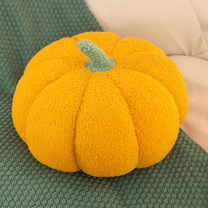 Cadeau d'Halloween pour enfants, coussin en velours en forme de citrouille orange pour chaise, lit ou hôtel, 23 cm, décoration de fenêtre - Product Image 3