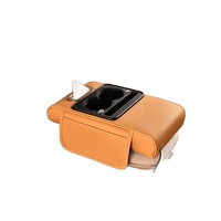 DUORUO Boîte de rangement d'accoudoir avant en cuir rechargeable de luxe, multifonctionnelle avec porte-mouchoirs et porte-gobelet central