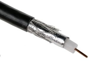 Кабель коаксиальный RG6 с высокой степенью экранирования, 1000 футов, черный, с низкими потерями, медный 18 AWG UTP для передачи аудио-видео сигнала <span class=keywords><strong>CATV</strong></span>, спутникового ТВ, видеонаблюдения - Product Image 2