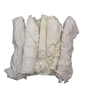 Venda a granel de alta qualidade em algodão, panos de tecido de algodão, panos de limpeza brancos para camisetas, panos de tecido de grau B
