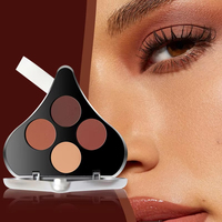 CC30605 Palette de fards à paupières scintillants de marque propre, poudre d'ombre à paupières lumineuse personnalisée, échantillon de maquillage sec moyen pour vente en gros