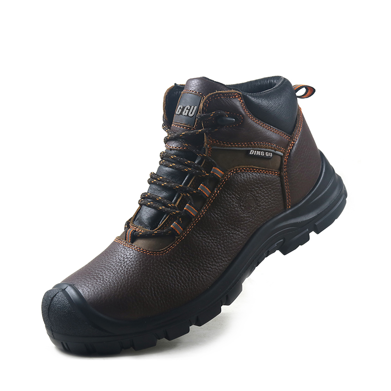 Top sales cow leather oil slip resistant PU sole steel toe safety shoes construction man cat for mens work boots light weight