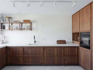 Meubles complets de style rustique avec armoires intégrées, conception de cuisine ouverte, armoire de rangement de cuisine - Product Image 3